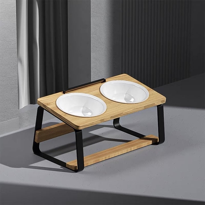 Elevate Your Pet's Dining Experience with Our Ceramic Double Bowl Feeding Bowl