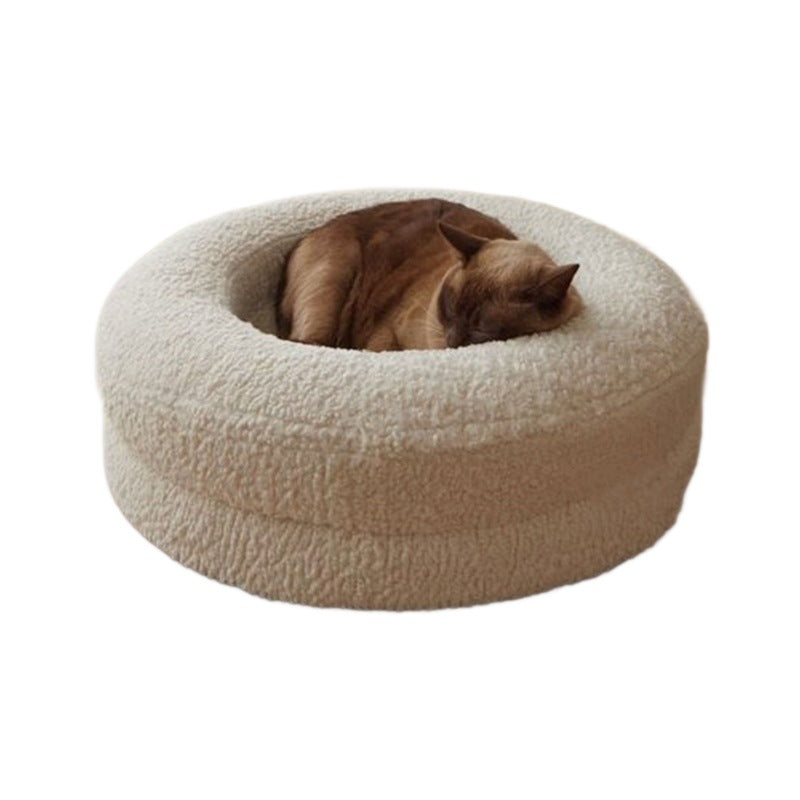 Why Your Cat Deserves the Solid Color Round Leisure Nest Bed