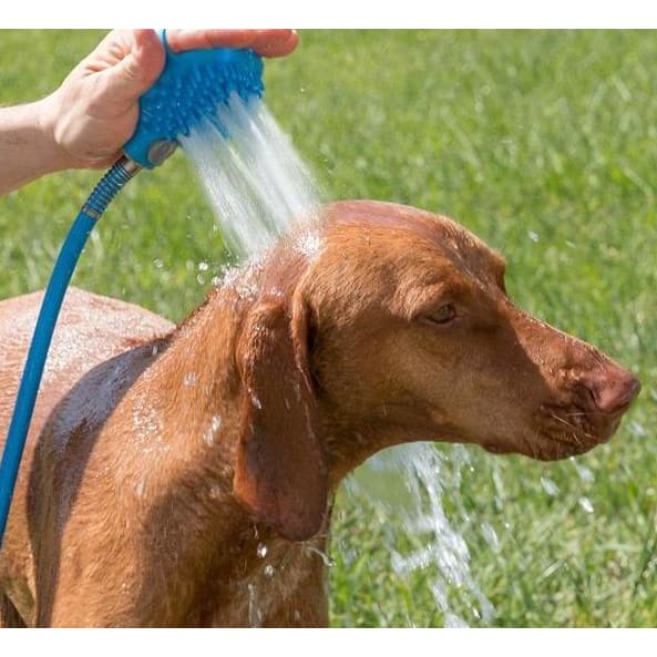Pet Bathing Silicone Shower Massage Gloves With Nozzle Brush Tool