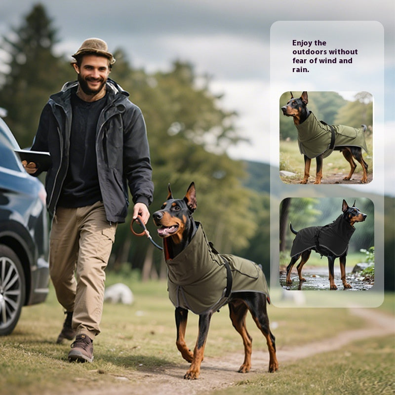 Waterproof Rainproof Dual Use Shell Trench Coat For Pet