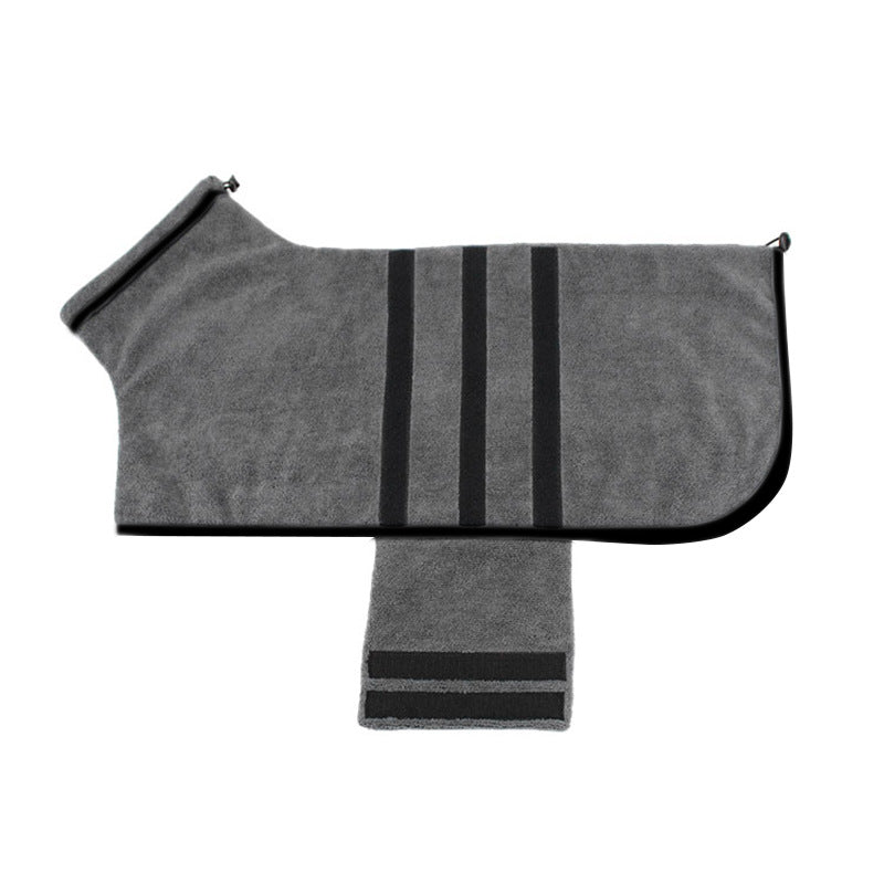 Pet Adjustable Absorbent Bathrobe Drying Towel Grooming Clothes