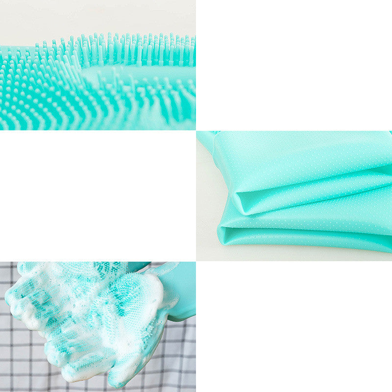 Pet Silicone Grooming Bath Massage Glove Comb Brush Cleaning Tool