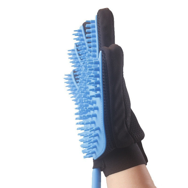 Pet Five Finger Shower Bath Massage Gloves With Hose Spray Brush