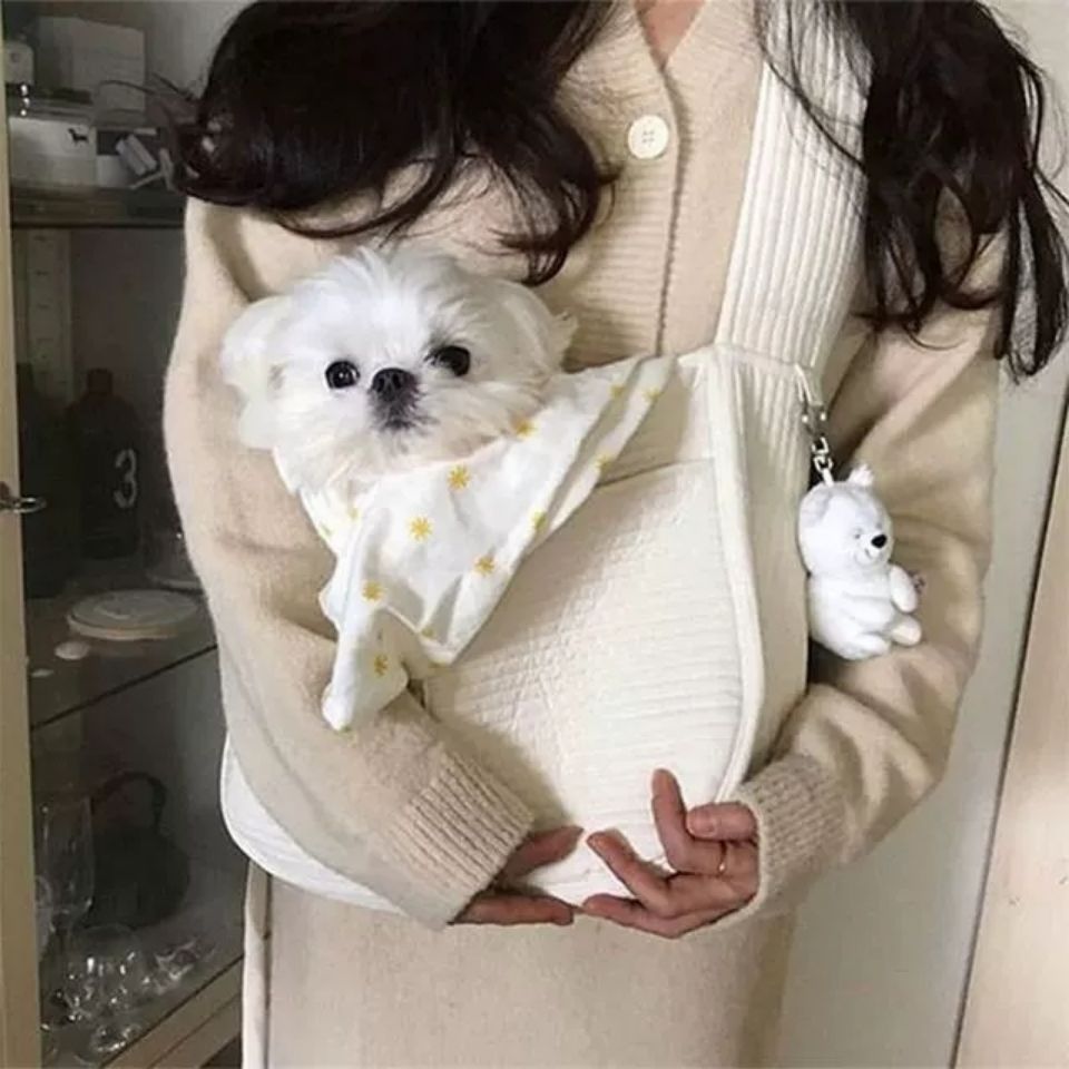 Pet Handmade Canvas Shoulder Travel Carrier Bag