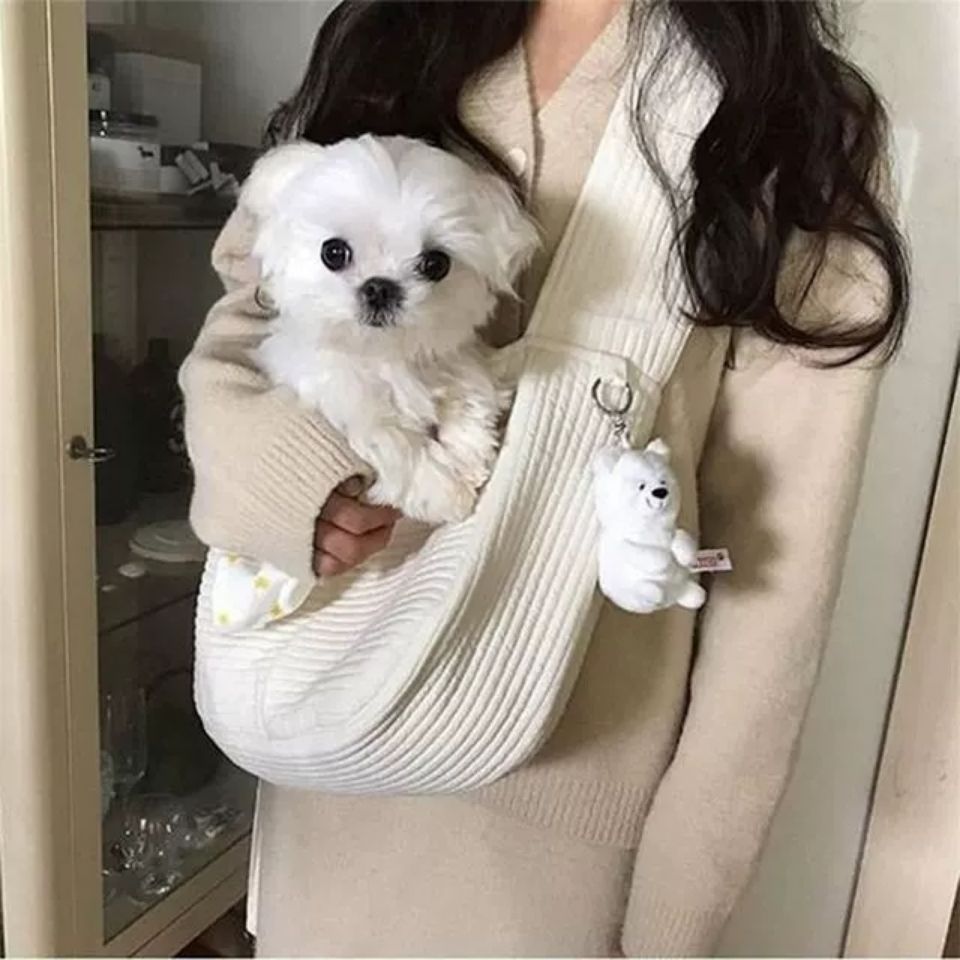 Pet Handmade Canvas Shoulder Travel Carrier Bag