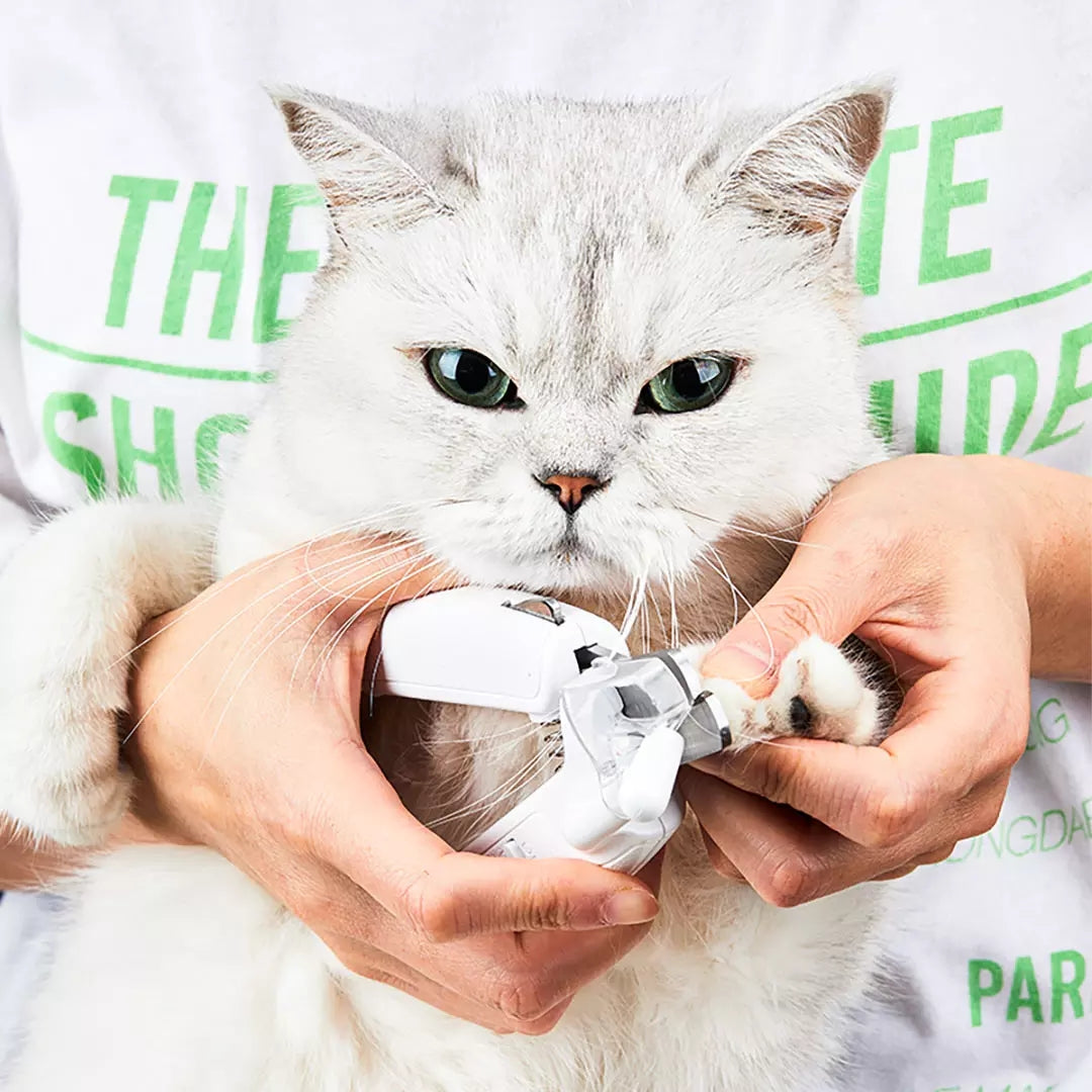 LED Nail Clipper Scissors Trimmer Tool For Pet