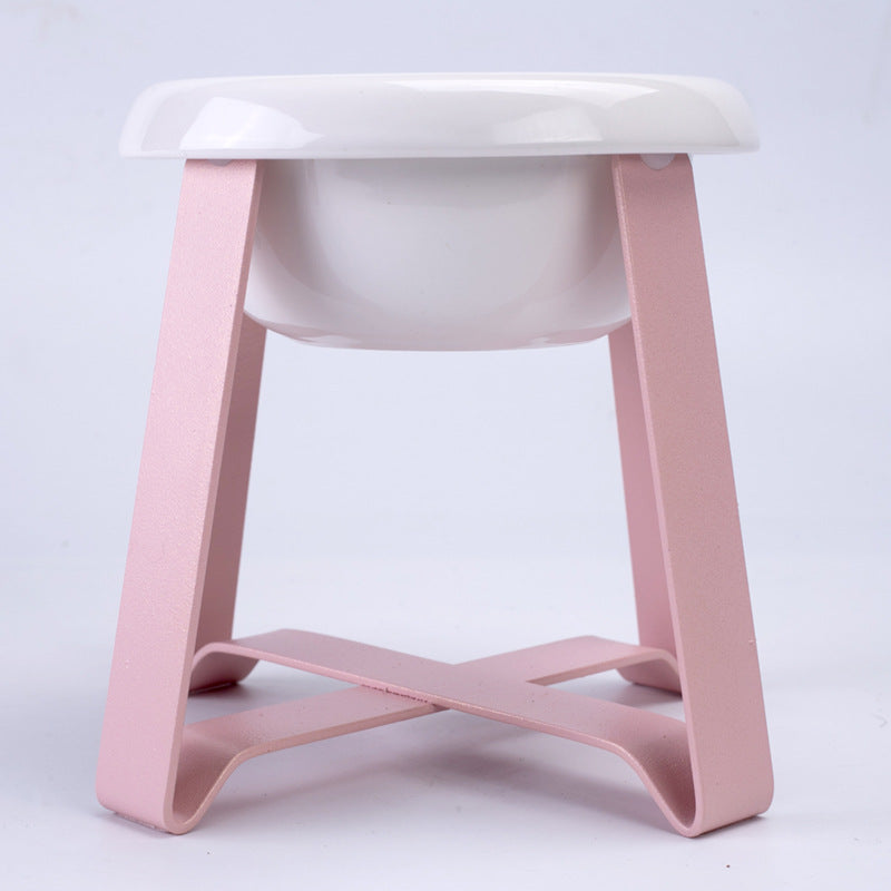 Creative Anti Slip Feeding Bowl With Iron Stand 2 In 1 For Pet