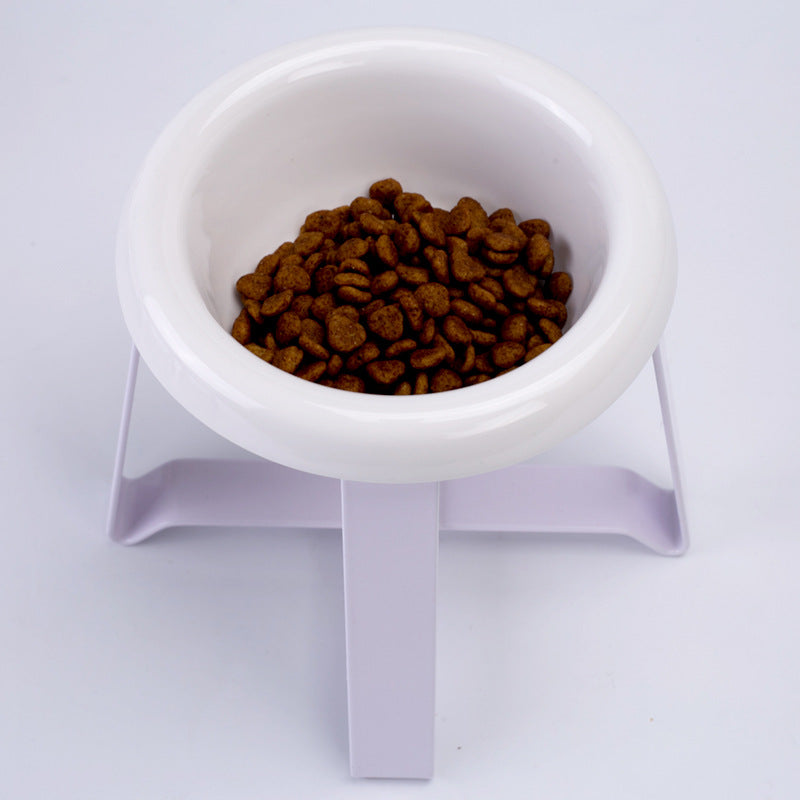 Creative Anti Slip Feeding Bowl With Iron Stand 2 In 1 For Pet