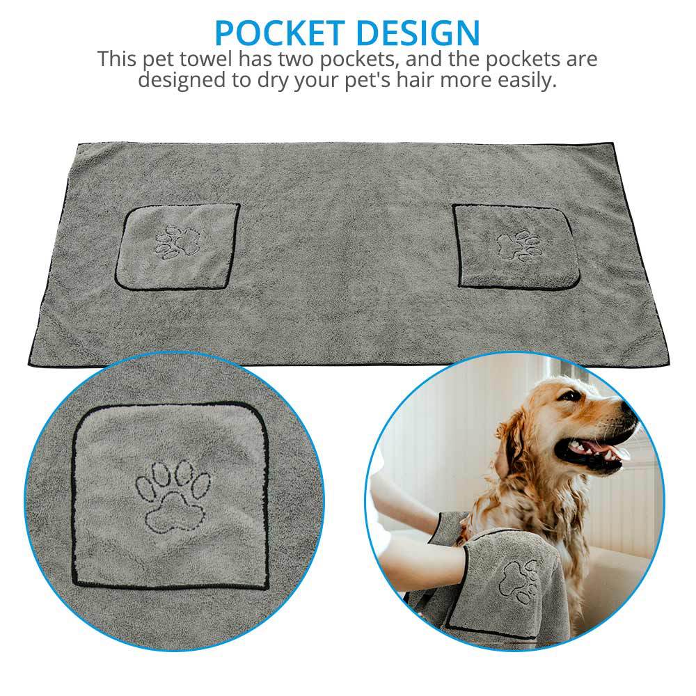 Pet Super Absorbent Bathrobe Large Drying Towel Grooming Cloth