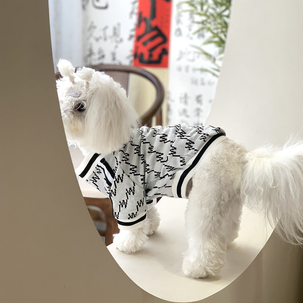 Autumn Winter Pet Jacket With Zipper Warm Coat