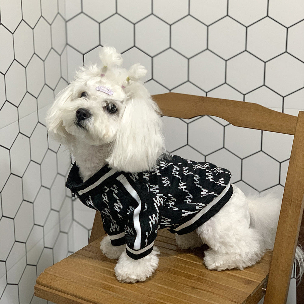Autumn Winter Pet Jacket With Zipper Warm Coat