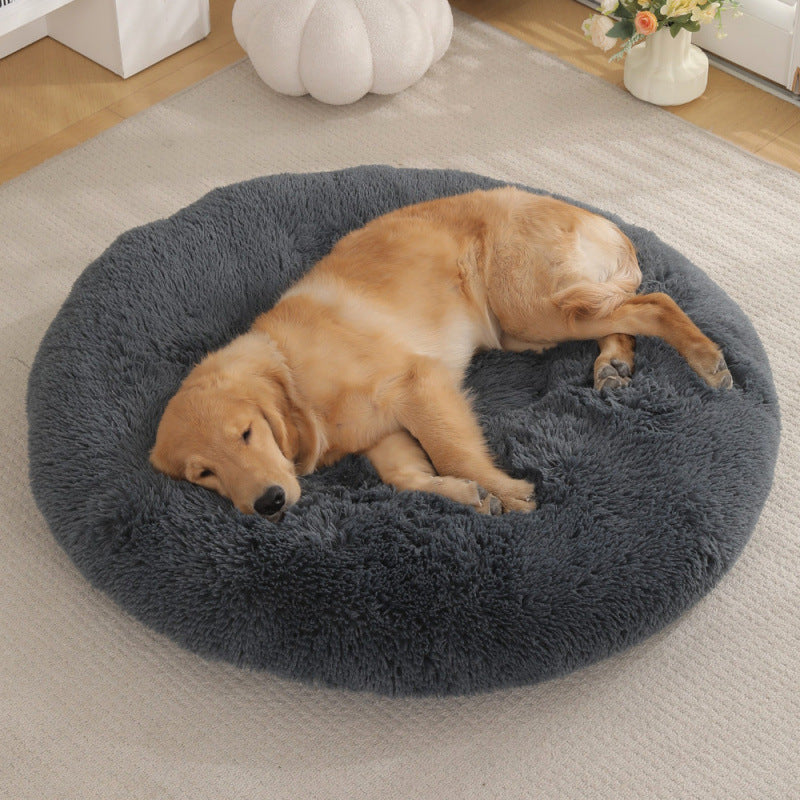 Plush Warm Round Sleeping Bed Mat For Pet