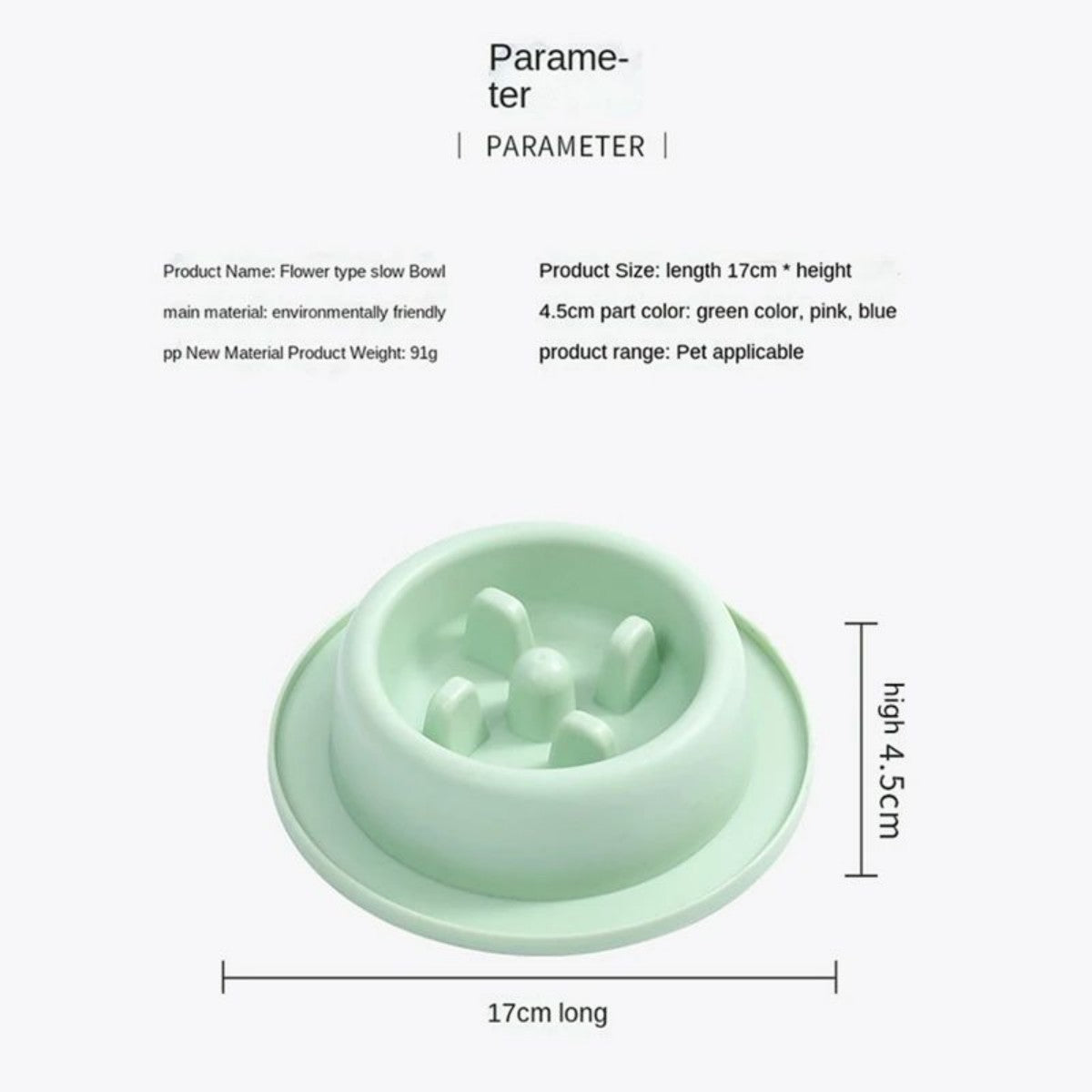 Anti Choking Slow Feeding Bowl Plate For Pet