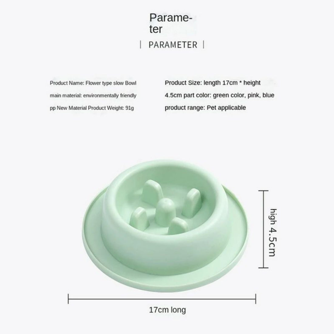 Anti Choking Slow Feeding Bowl Plate For Pet