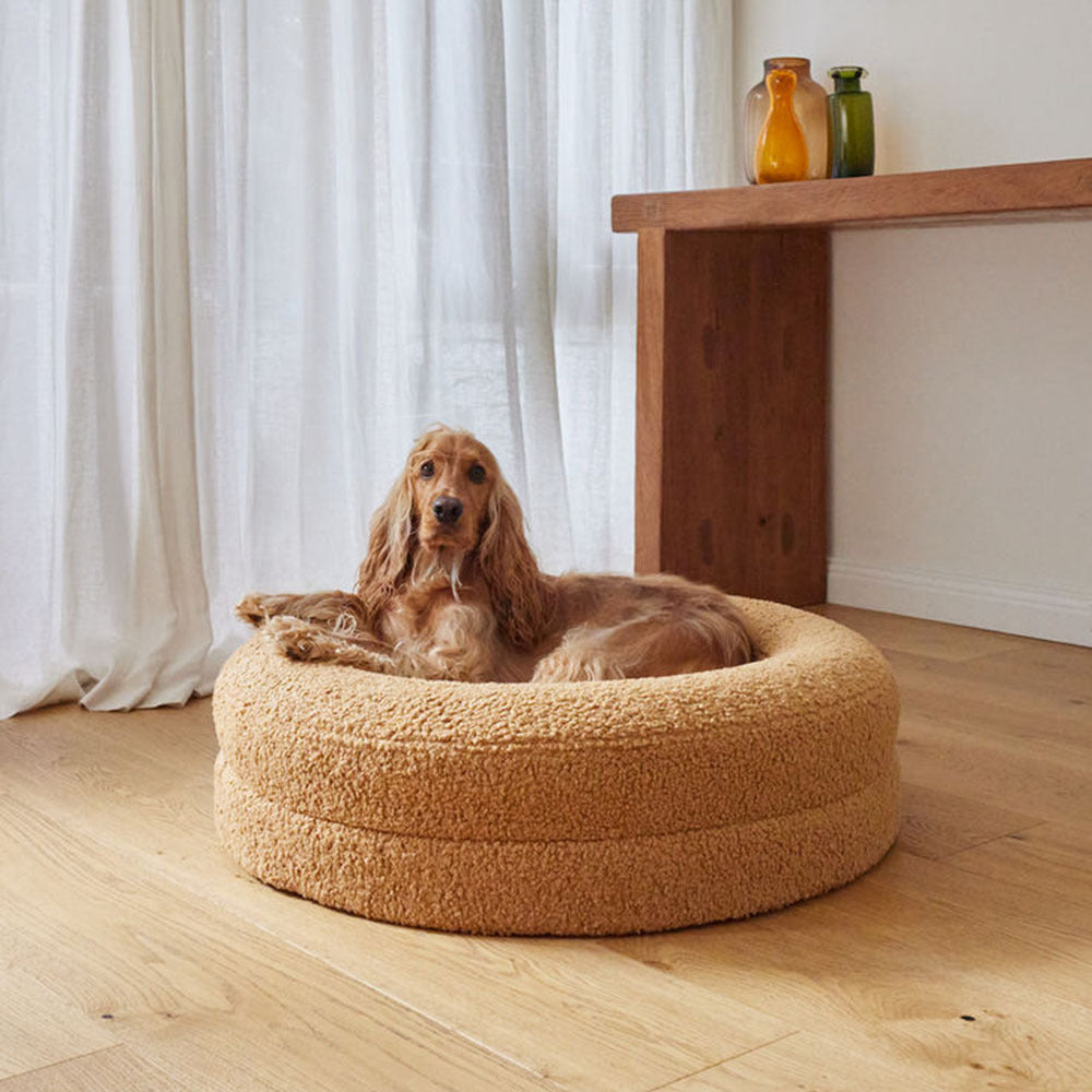 Solid Color Round Leisure Nest Bed For Pet