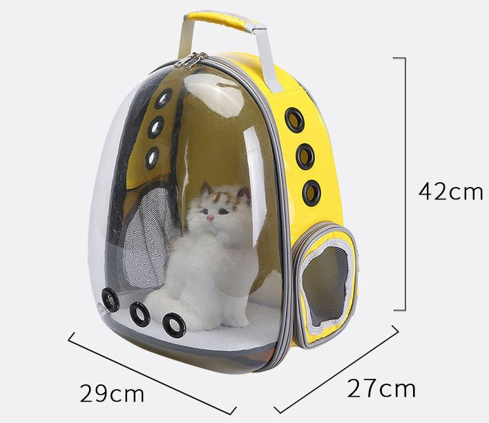 Pet Space Capsule Backpack Carrier 360 Degree View Travel Bag