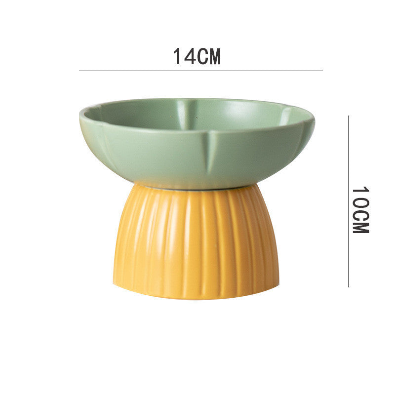 Candy Color Ceramic Feeding Bowl For Pet