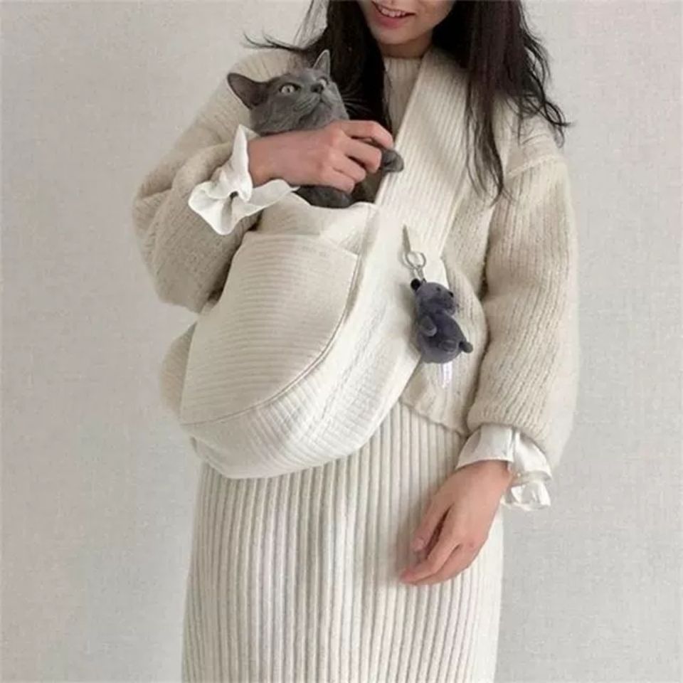 Pet Handmade Canvas Shoulder Travel Carrier Bag