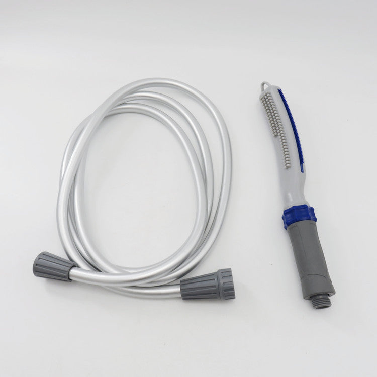 Pet Shower Bath Brush With Water Hose Attachment