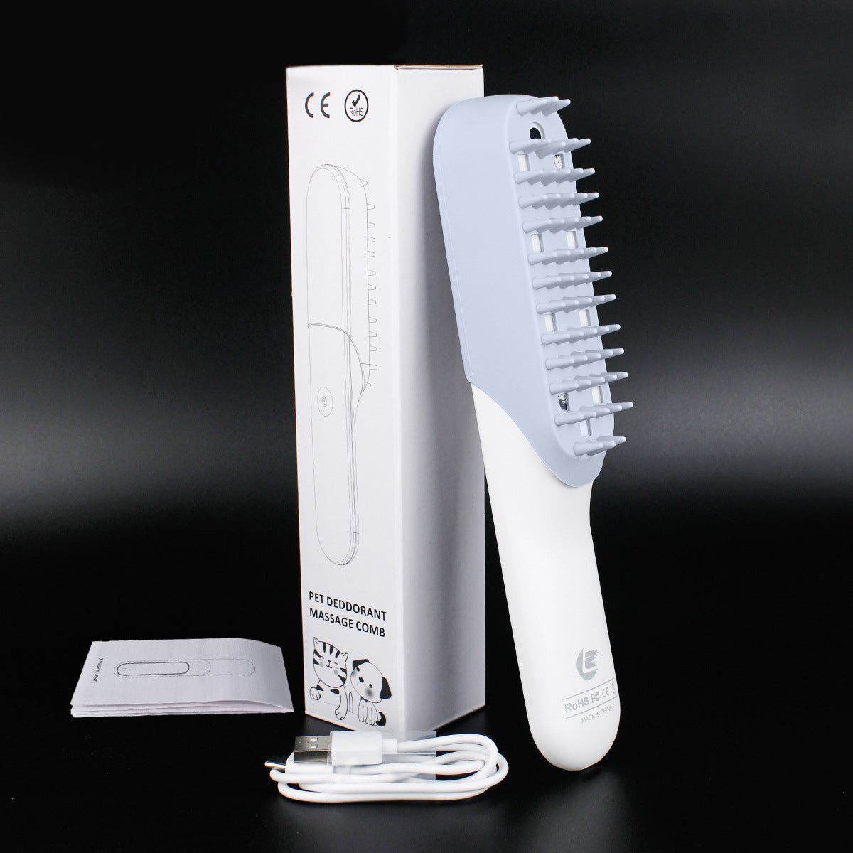 Silicone Massage Grooming Comb Deodorizing Brush For Pet