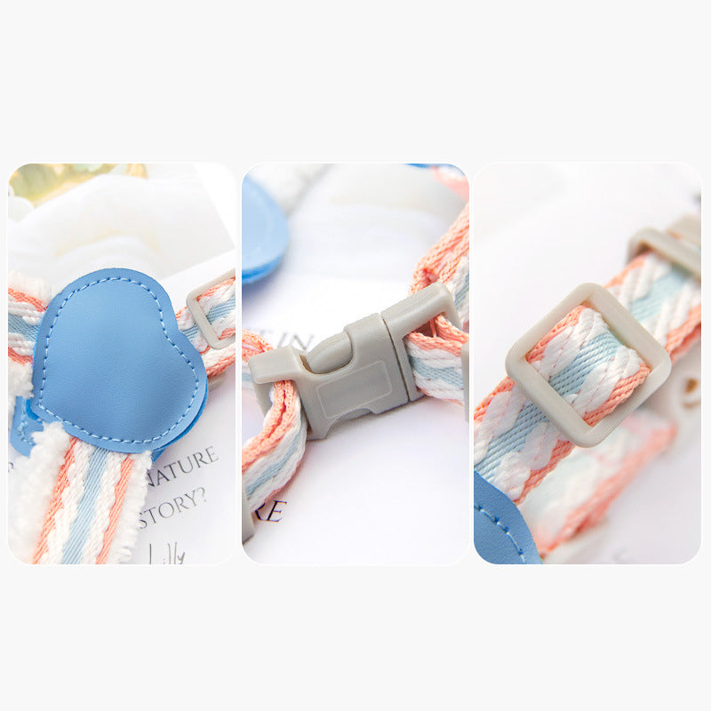 Breathable Summer Pet Chest Vest Walking Leash For Small Medium Pets