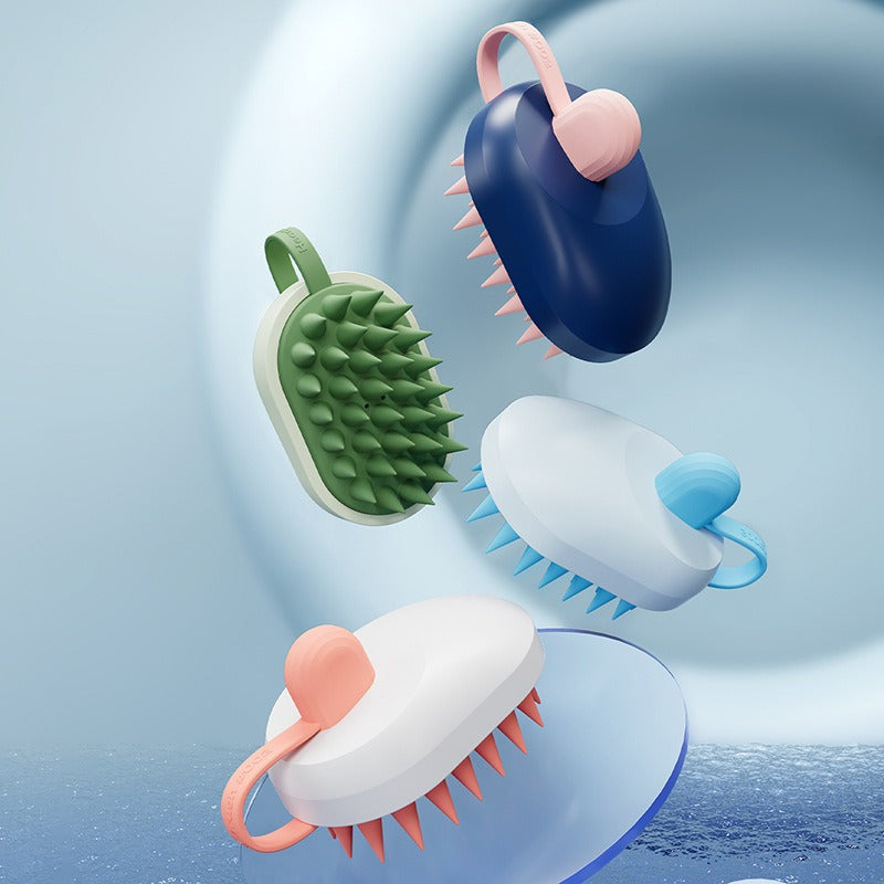 Pet Soft Gel Bath Shampoo Massage Brush Grooming Tool