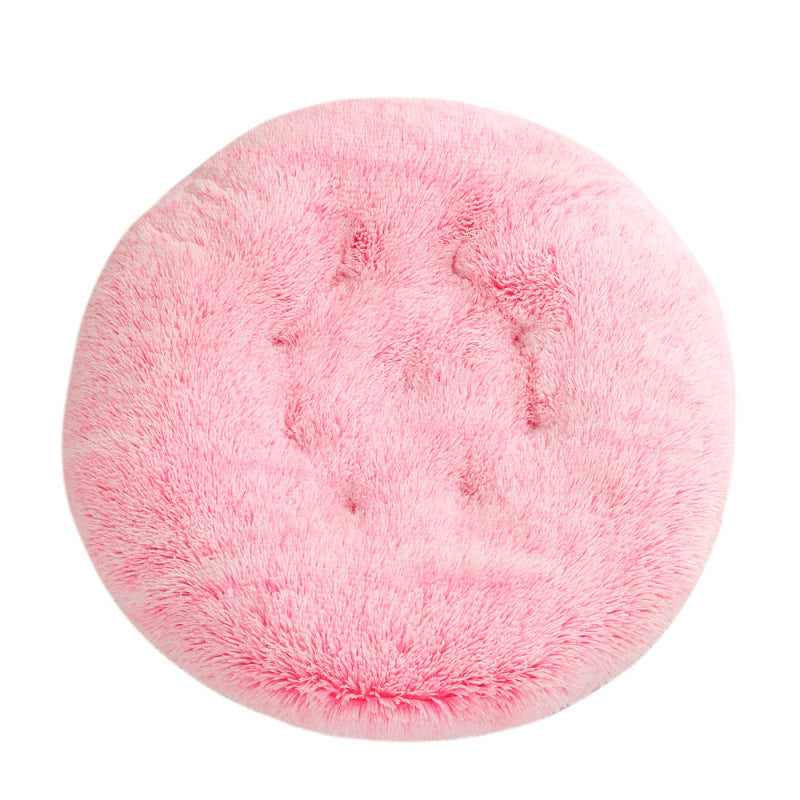 Plush Warm Round Sleeping Bed Mat For Pet