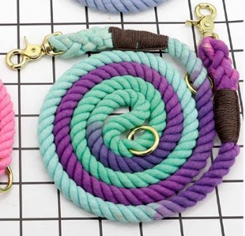 Multi Color Cotton Long Pet Leash For Walking Training