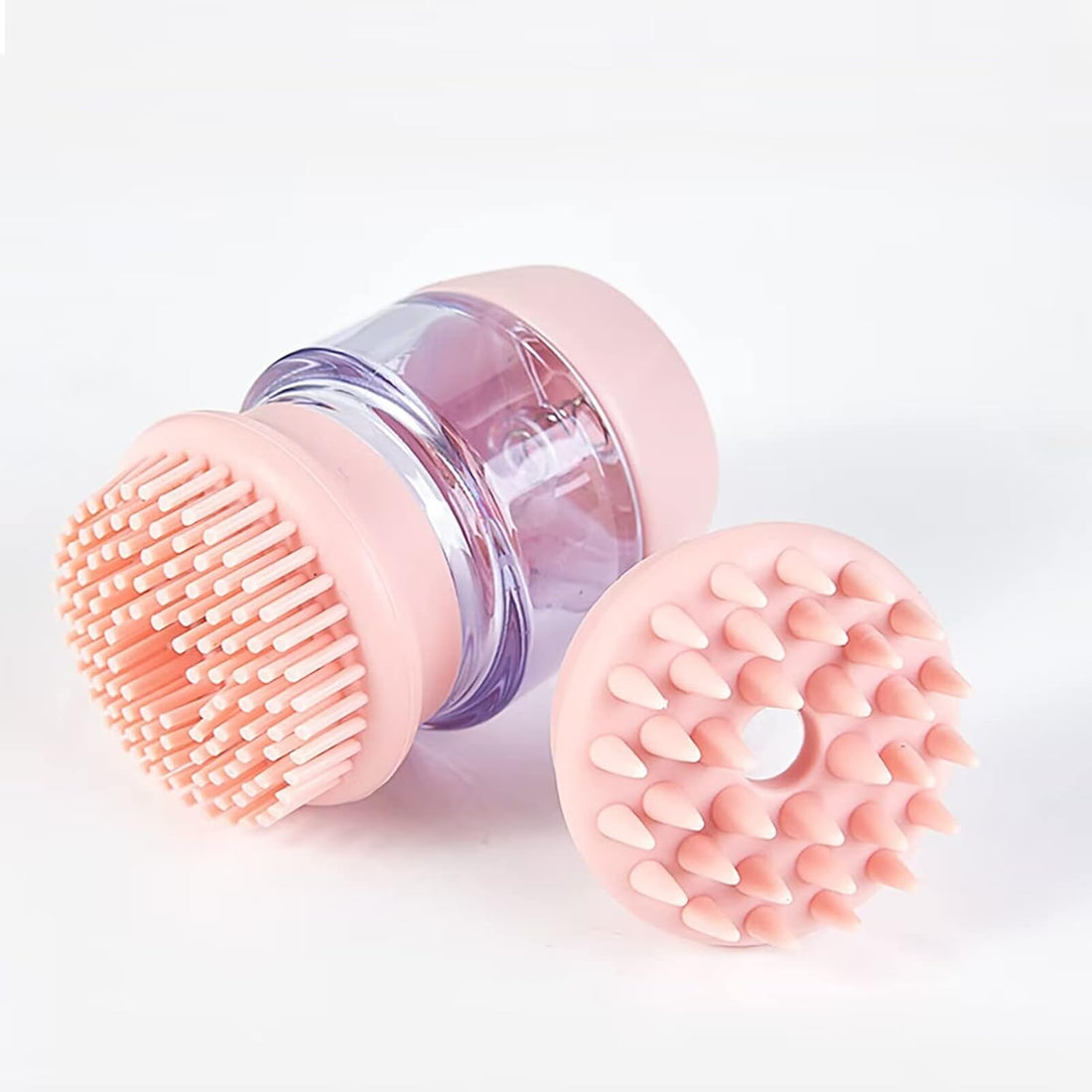 Pet Silicone Bath Grooming Shampoo Dispenser Double Head Massage Brush