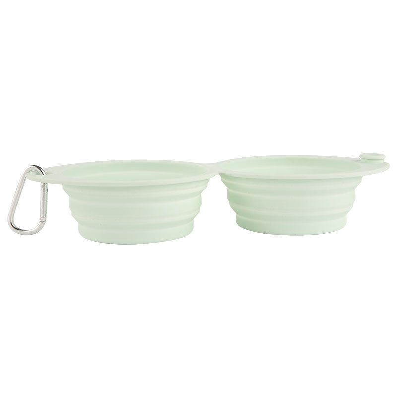 Portable Foldable Silicone Pet Feeding Bowl Outdoor Use