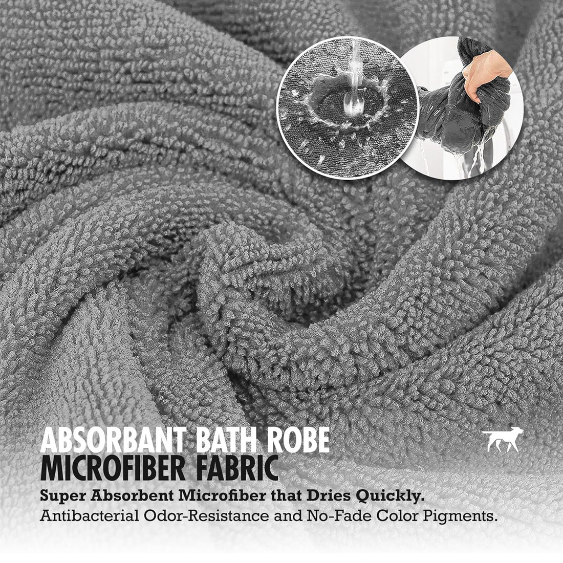 Pet Super Absorbent Bathrobe Towel Outfit Coat Grooming Wear