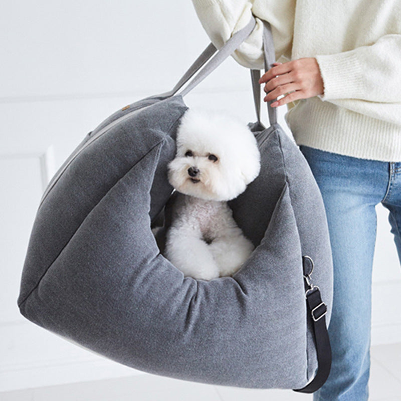 Pet Waterproof Car Safety Seat Carrier Basket Travel Bed