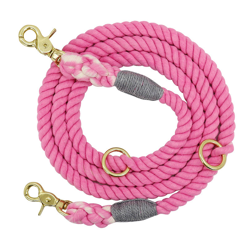 Multi Color Cotton Long Pet Leash For Walking Training