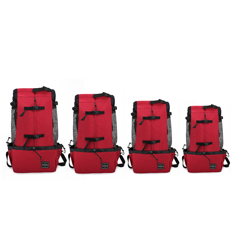 Pet Double Shoulder Backpack Travel Carrier Bag