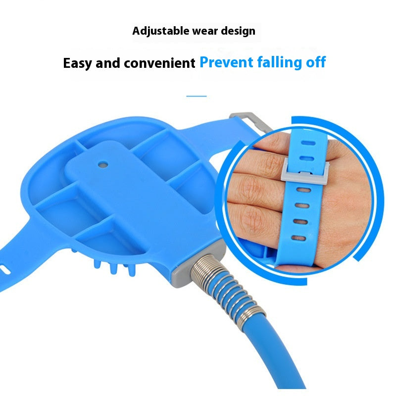 Pet Bathing Silicone Shower Massage Gloves With Nozzle Brush Tool