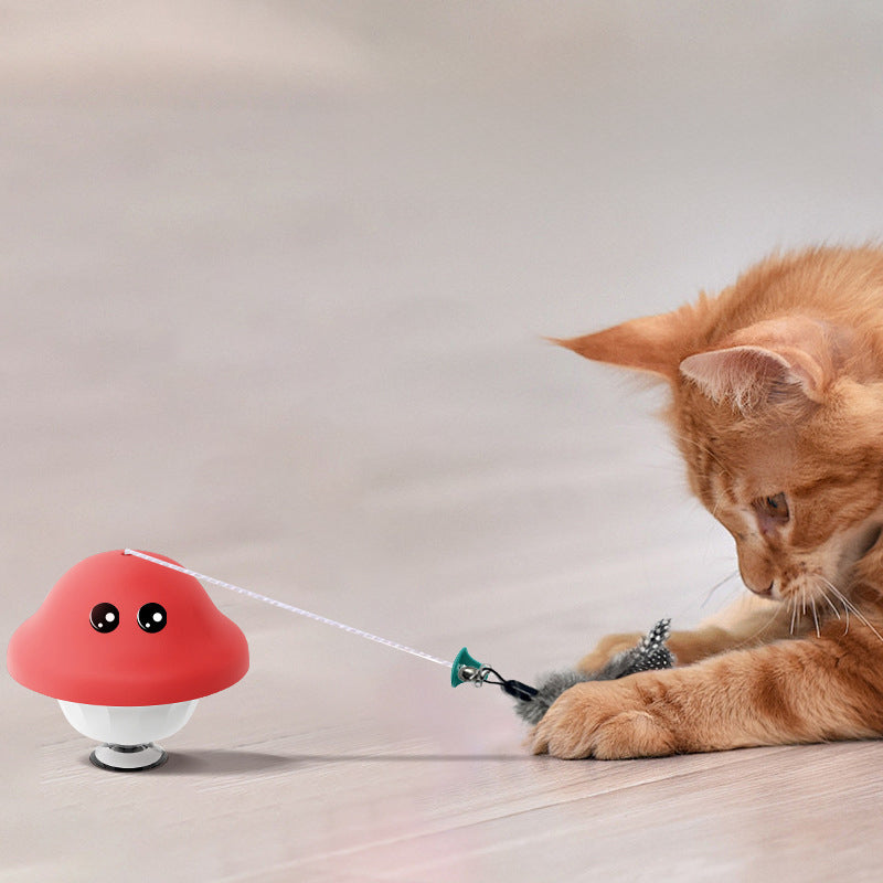 Pet Suction Cup Retractable Wand Teaser Interactive Exercise Toy