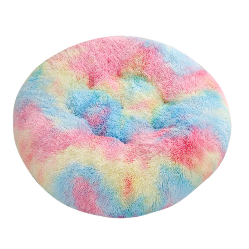 Plush Warm Round Sleeping Bed Mat For Pet