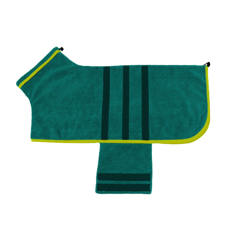 Pet Adjustable Absorbent Bathrobe Drying Towel Grooming Clothes