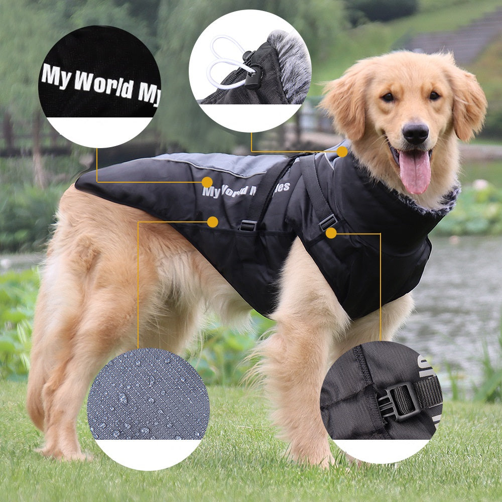 Warm Waterproof Reflective Shell Jacket Clothing For Pet