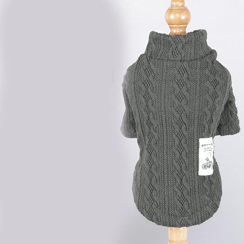 Pet Warm Knit Sweater Outfit