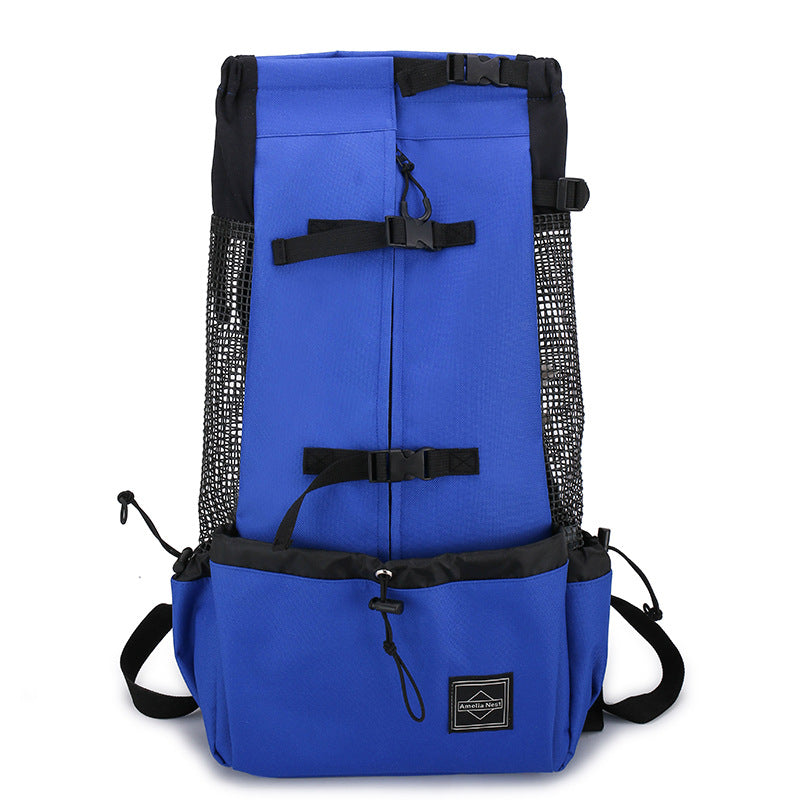 Pet Double Shoulder Backpack Travel Carrier Bag