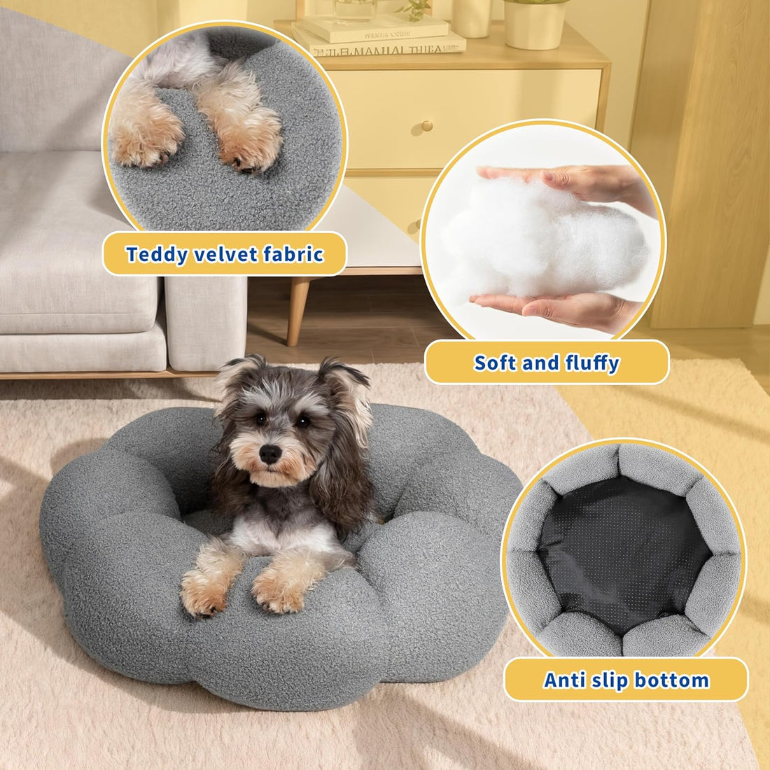 Fluffy Calming Donut Bed For Pet