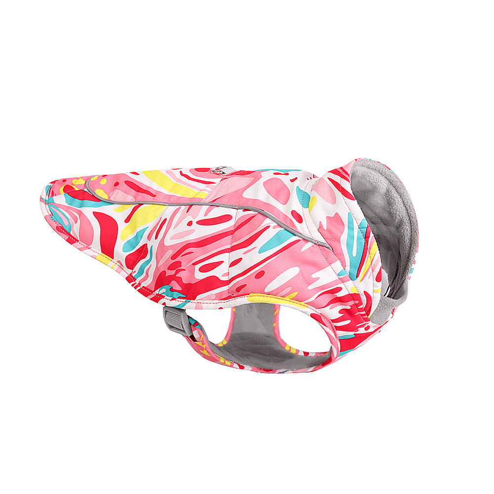 Waterproof Reflective Printed Cotton Jacket Clothes For Pet