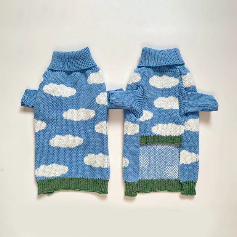 Pet Jacquard Knit Sweater Outfit