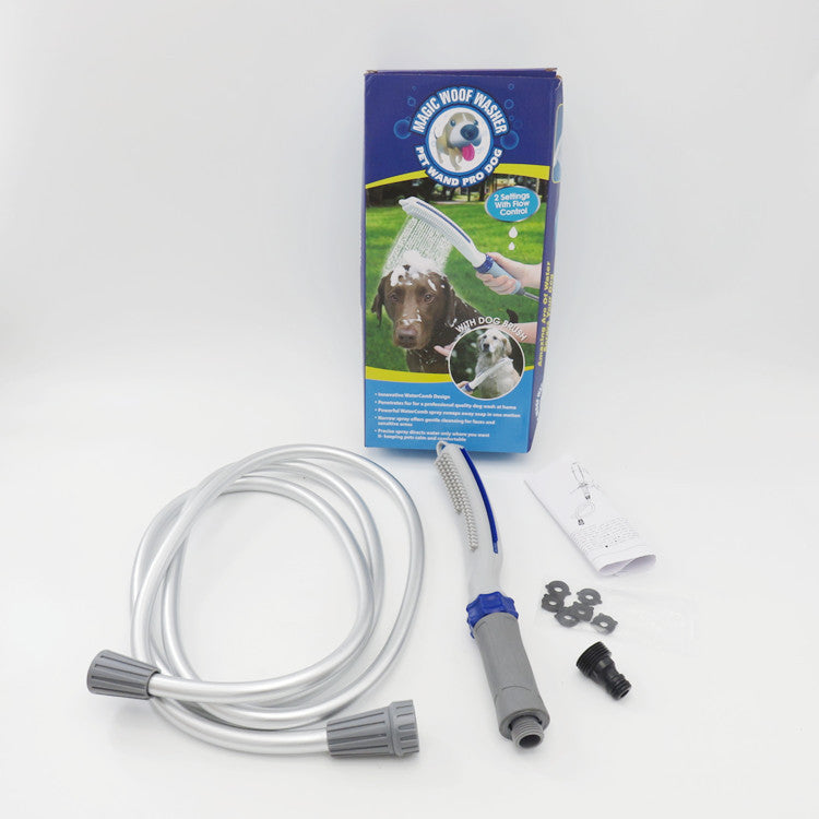 Pet Shower Bath Brush With Water Hose Attachment