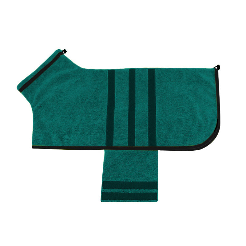 Pet Adjustable Absorbent Bathrobe Drying Towel Grooming Clothes
