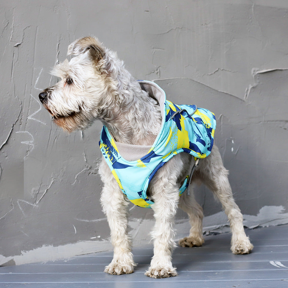 Waterproof Reflective Printed Cotton Jacket Clothes For Pet