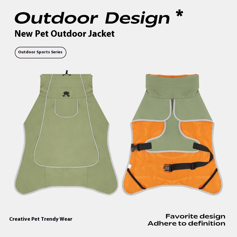 Waterproof Rainproof Dual Use Shell Trench Coat For Pet