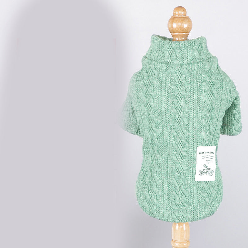 Pet Warm Knit Sweater Outfit