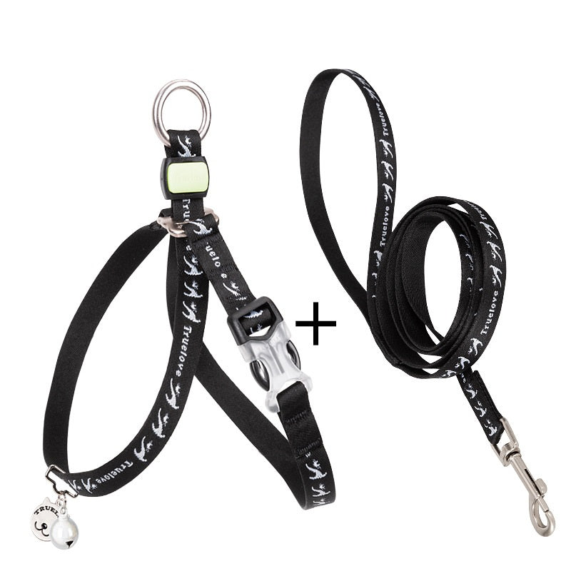 Bell Chest Strap Vest With Leash For Pet
